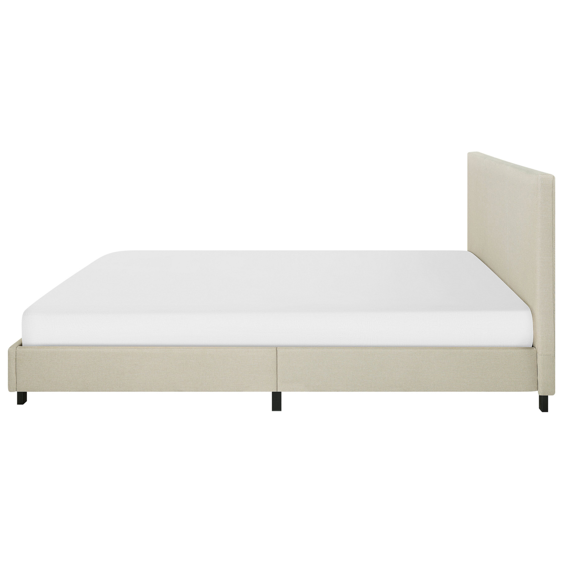 Beliani - ALBI  - Tweepersoonsbed - Beige - 180 x 200 cm - Polyester