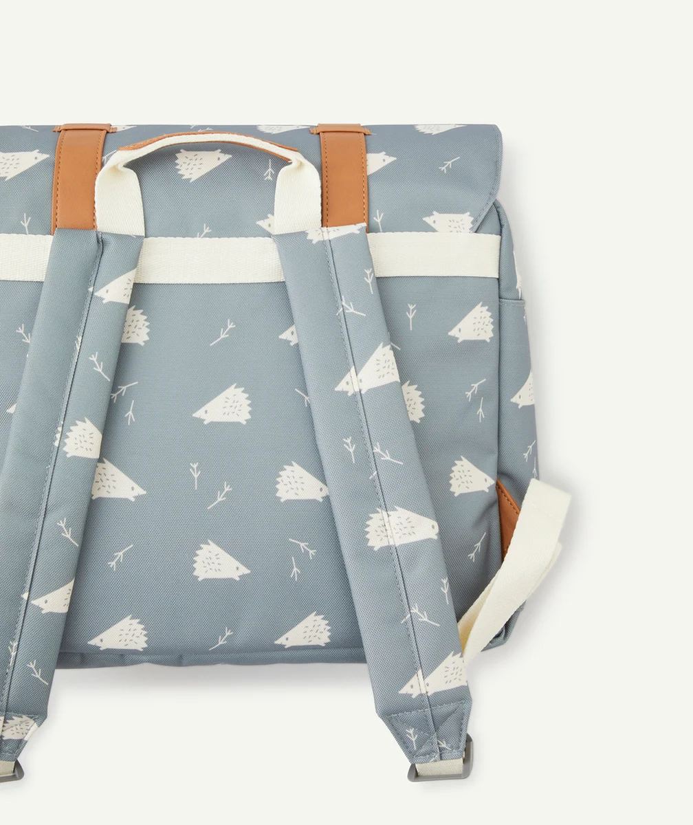 FRESKCARTABLE VERT SAUGE AVEC IMPRIMÉ HÉRISON EN PLASTIQUE RECYCLÉ