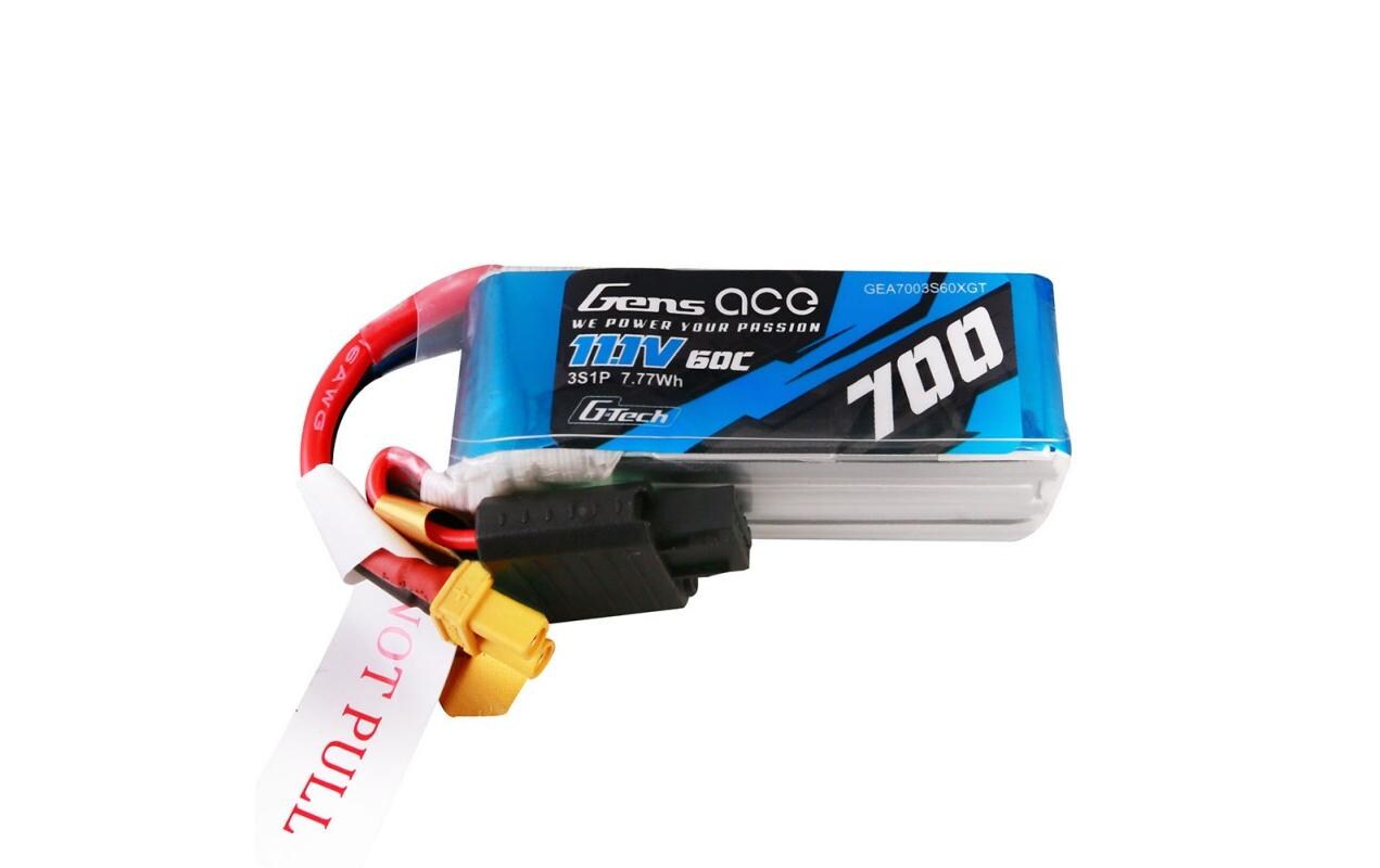 RC-Akku LiPo 700 mAh 11.1 V 60C G-Tech3S LiPo Akku mit XT30 Stecker, ideal für OMP M2 und LOGO200