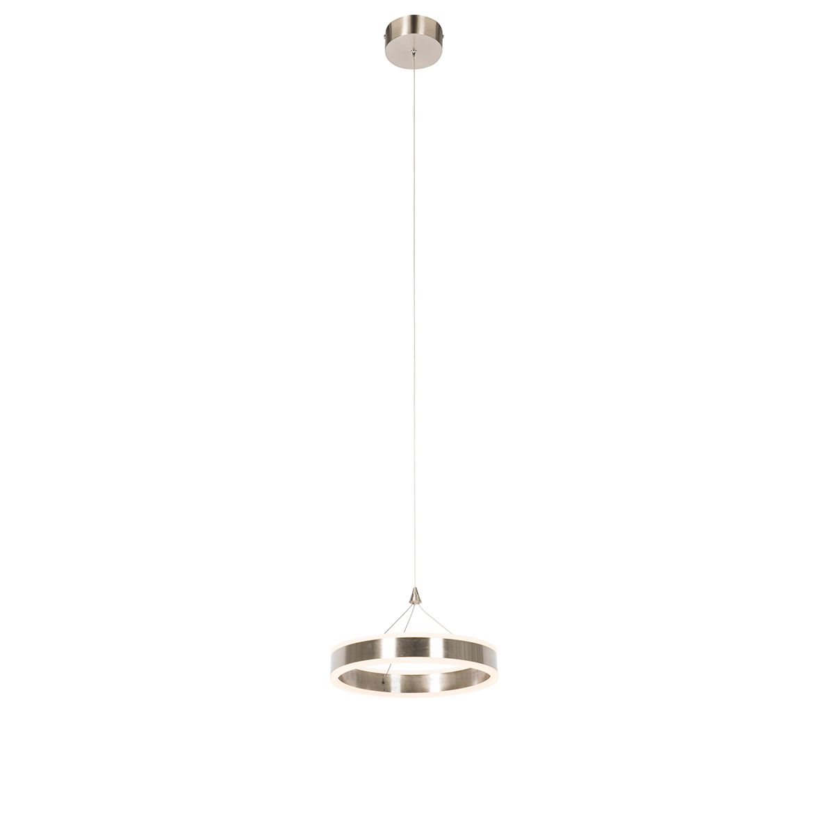 Hanglamp staal 30 cm incl. LED 3-staps dimbaar - Lyani