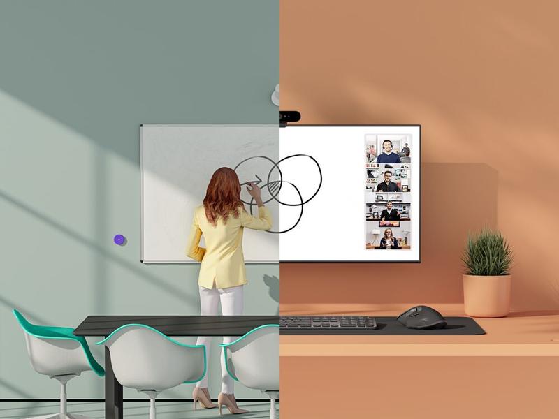 Logitech Scribe Whiteboard Kamera 1080P Whiteboard-Kamera für Videokonferenzräume