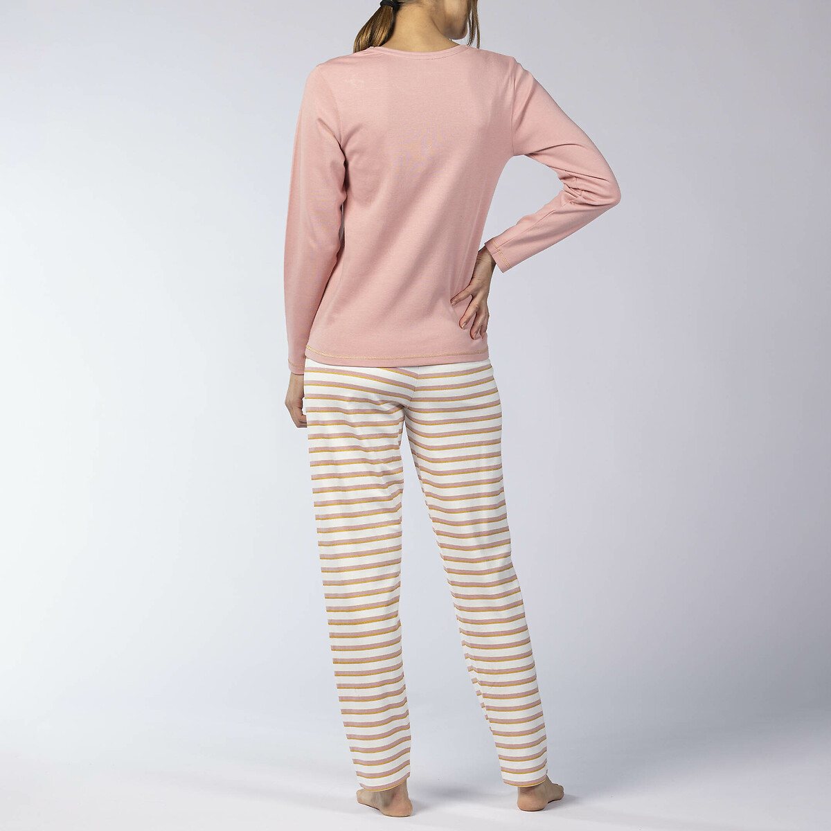 MELISSA BROWN<br>Pijama de manga comprida em algodão Ceramic