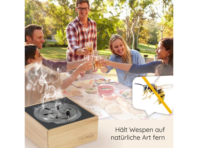 VapoWesp Räucherbox, Hellbraun Räuchergerät zum Schutz gegen Wespen