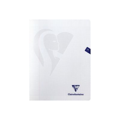 Clairefontaine Mimesys - Cahier polypro 24 x 32 cm - 96 pages - petits carreaux (5x5 mm) avec marge - disponible dans différentes couleurs