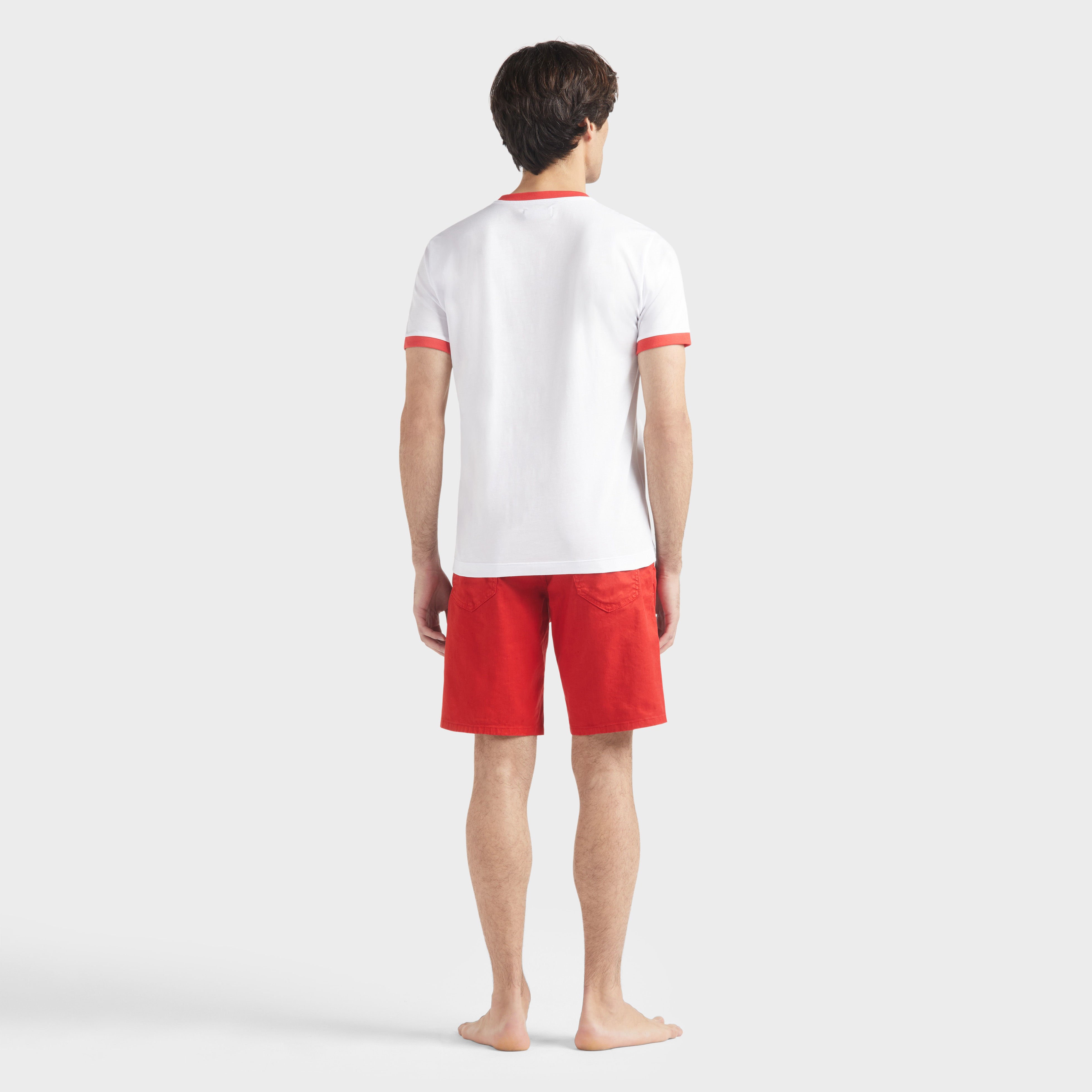 T-shirt en jersey de coton léger logo bicolore homme