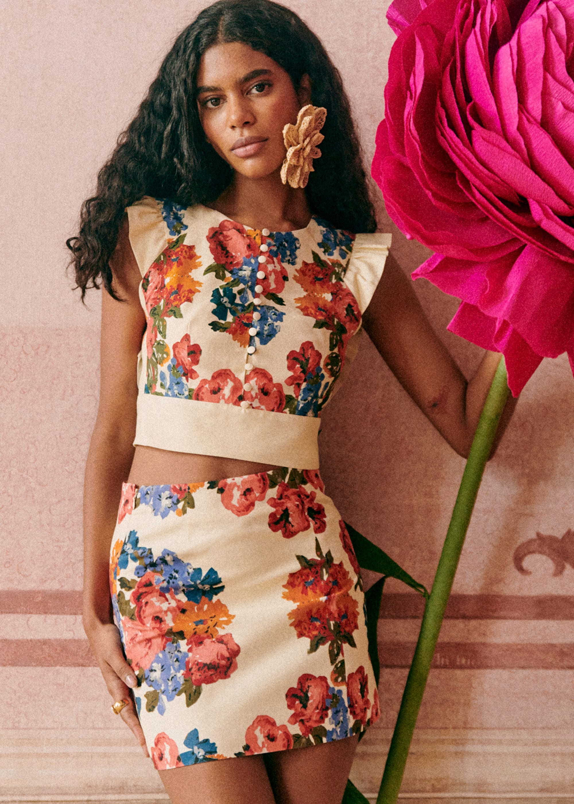 Jupe Maximilia - Maxi Roses Placées - E-SHOP/JUPES & SHORTS 5905629