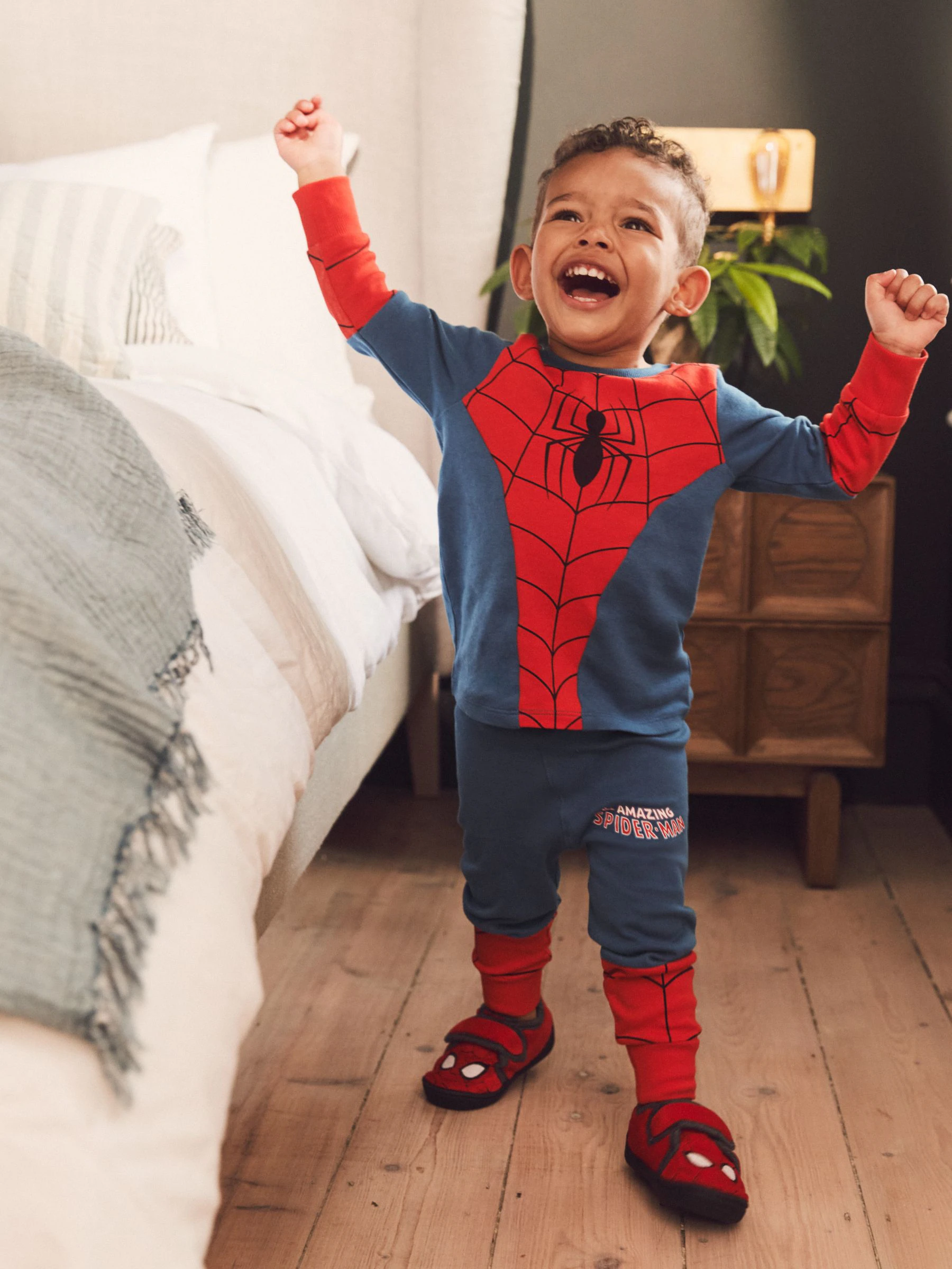 Rood Spiderman Marvel - Pantoffels met print, klittenbandsluiting en kuipzool