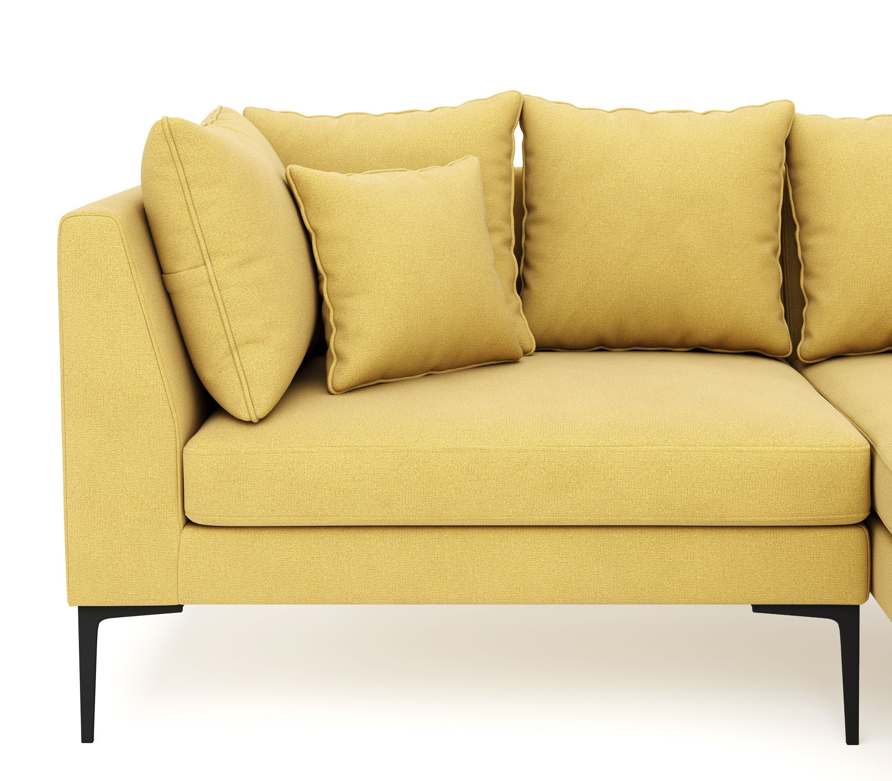 Ecksofa JOEY rechts gelb