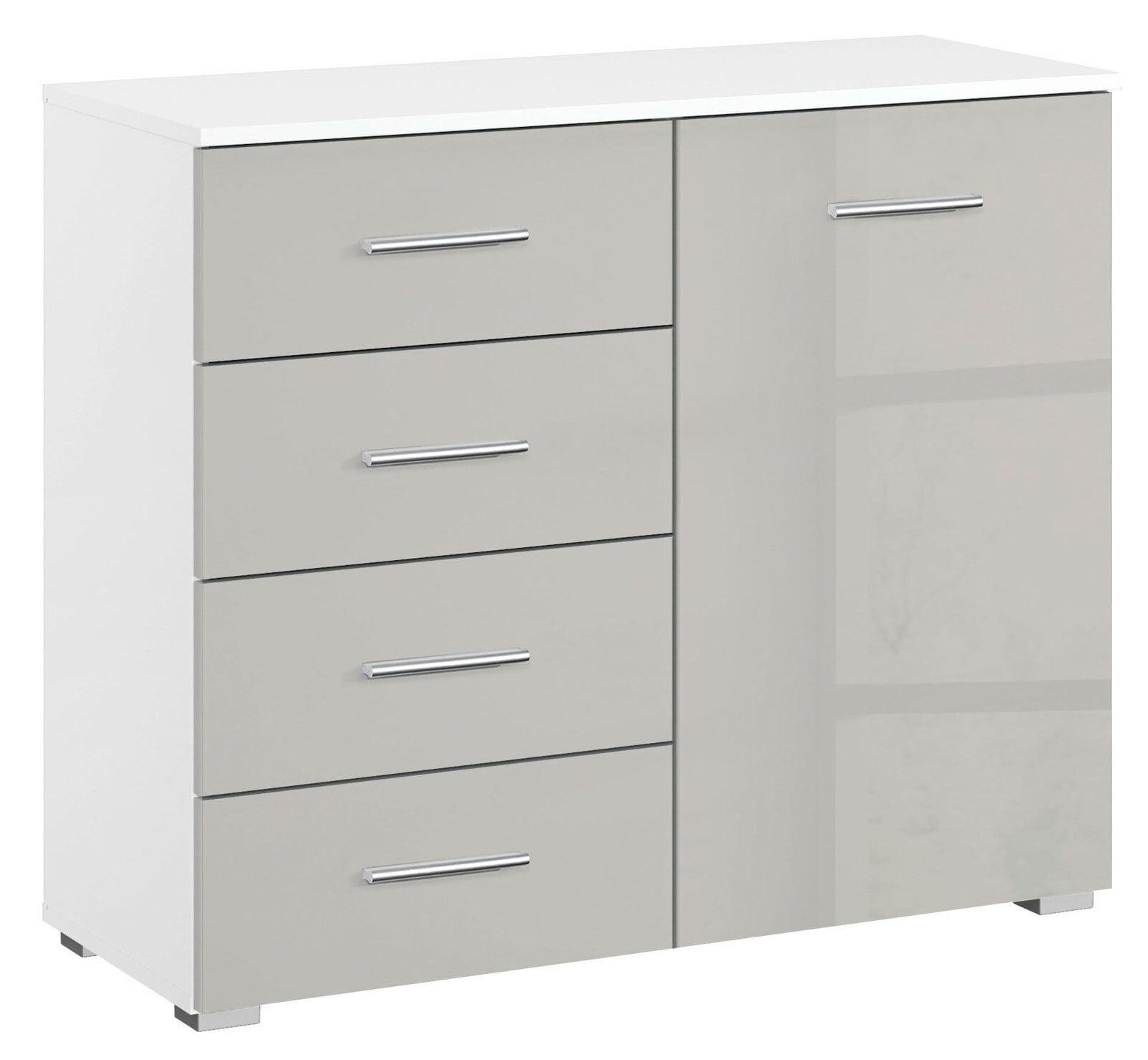 Kommode CELLE 93 x 81 cm Alpinweiß/HG grau