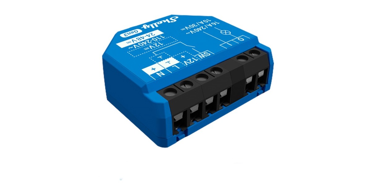 Shelly1 Gen3 relais  (Wifi, Bluetooth)