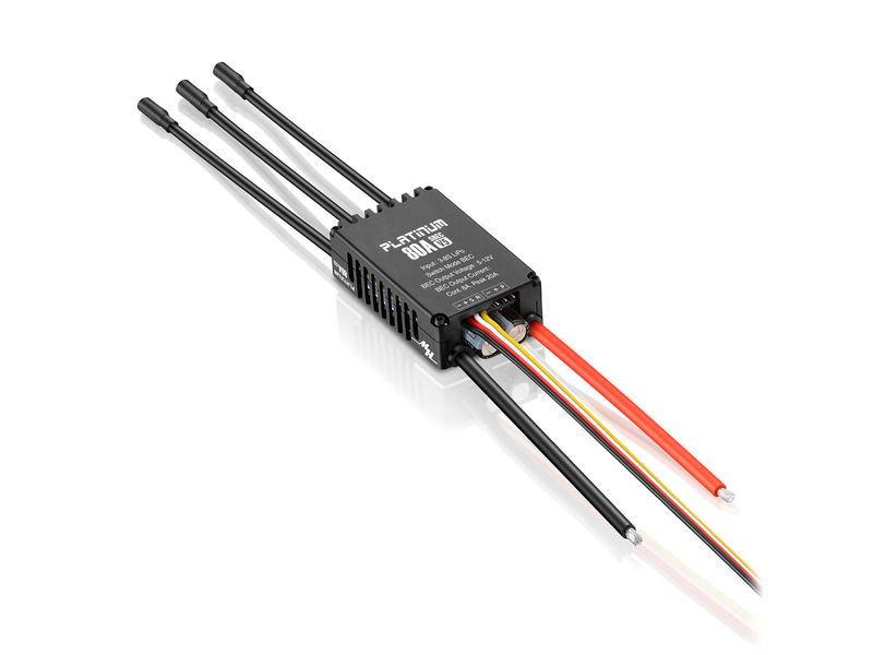 Hobbywing Brushless Regler Platinum Pro V5 80A 3-8S Brushless ESC für Flugmodelle mit starkem 8A Bec