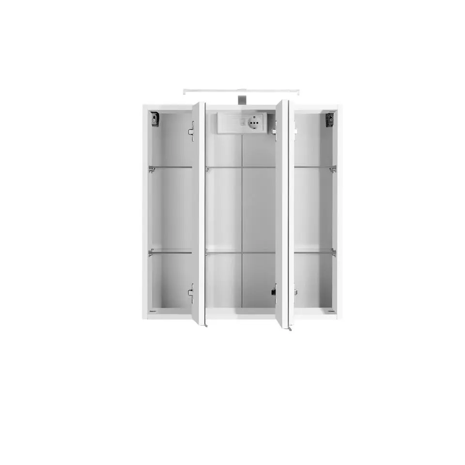 Spiegelkast Bobbi 60cm model 2 3 deuren & ledverlichting - wit