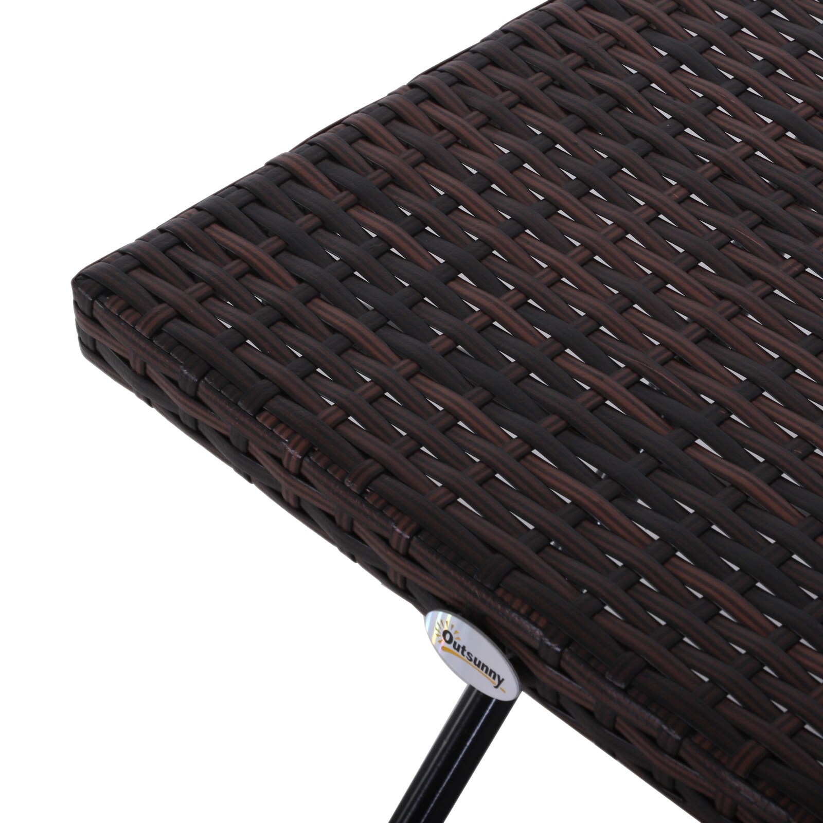 Outsunny Polyrattan Gartentisch klappbar 40 x 40 x 40 cm (LxBxH)