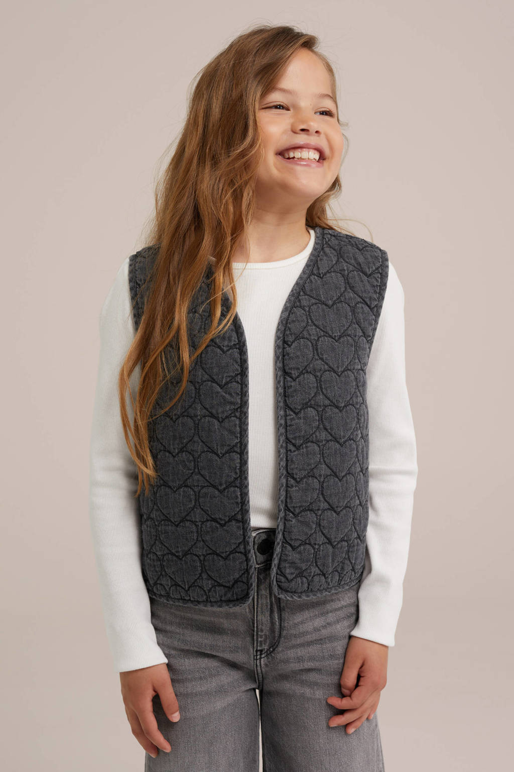 WE Fashion gilet grey denim