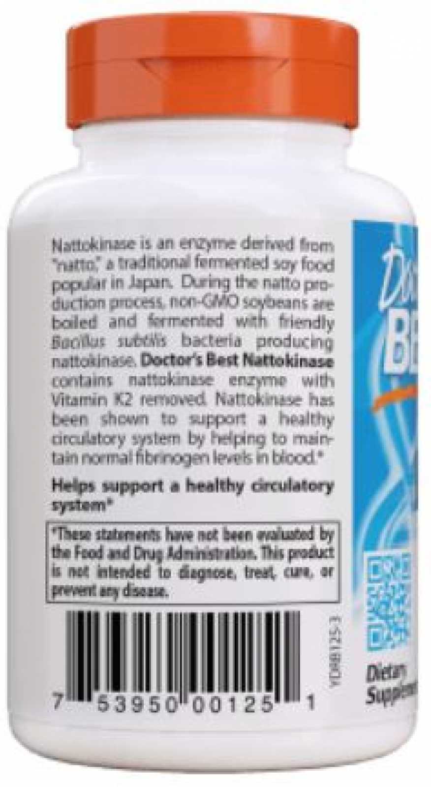 Doctor’s Best Natokinasa 2000 FUs 90 cápsulas veganas