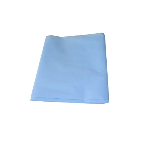 Drap non-tissé cellulose et PE bleu 25g/m² 138 x 240 cm Paredes