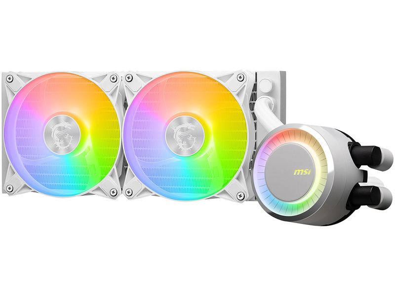MSI Wasserkühlung MAG CORELIQUID E240 WHITE MSI MAG CORELIQUID E240 WHITE Computerkühlsystem Hauptplatine, Prozessor Flüssigkeitskühlung 12 cm Weiss