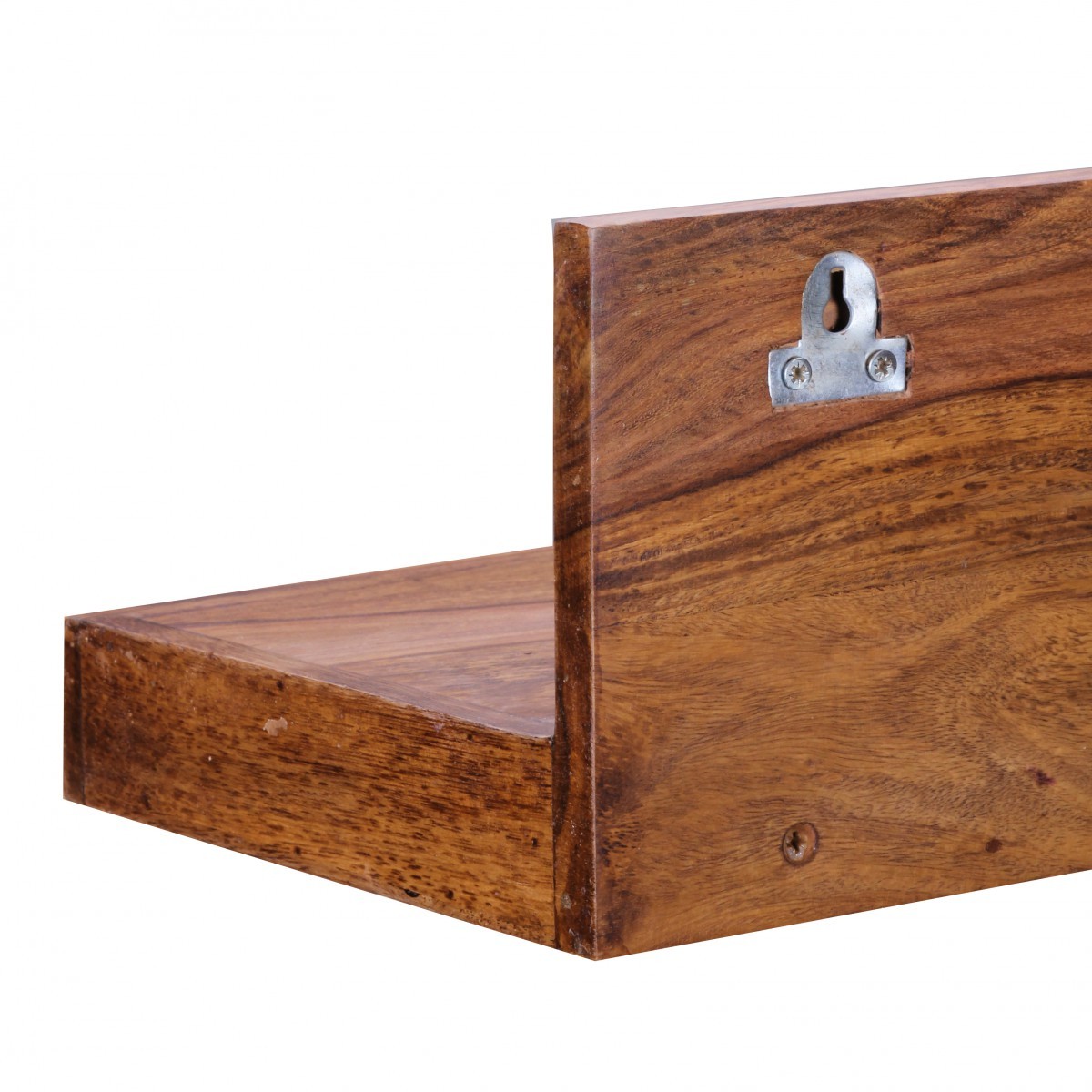 Wandregal - braun gebeizt - Sheesham massiv - 80 cm