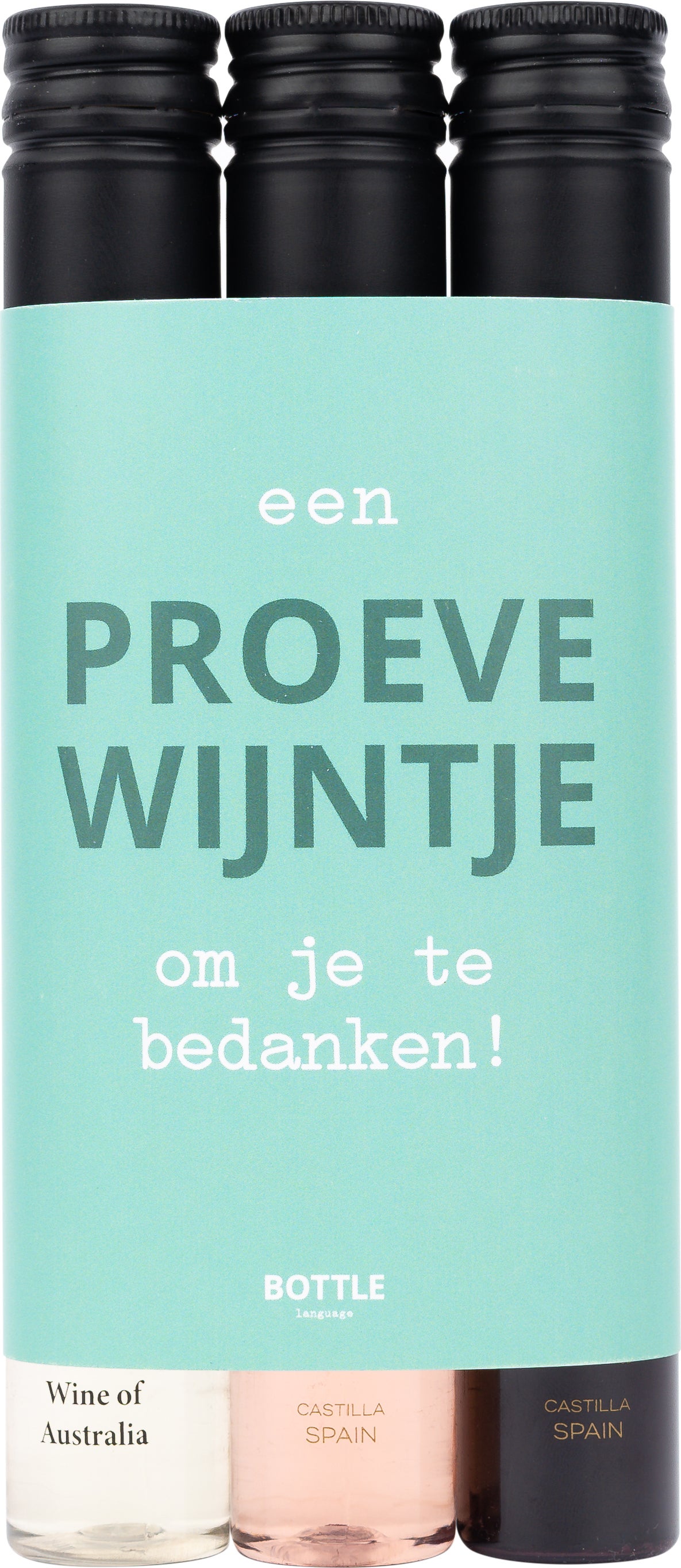 Cadeauset 'Een proevewijntje om je te bedanken'