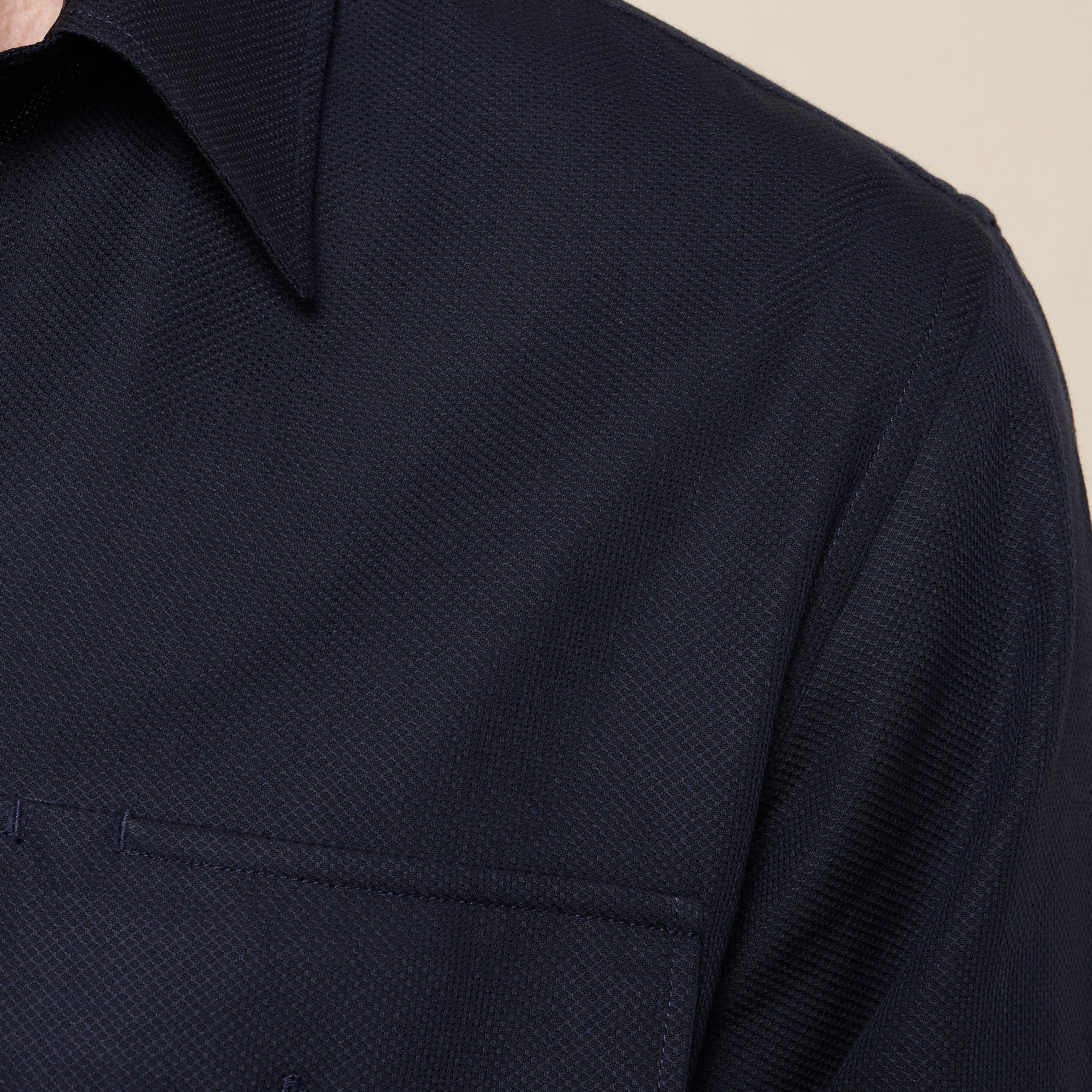 Navy Giro Inglese overshirt