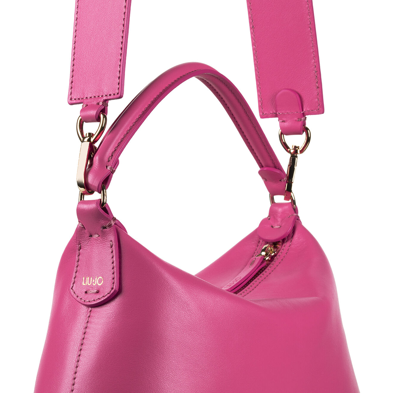 Leonie Hanne x Liu-Jo Sac à main en Cuir Hobo Leonie Hanne X Liu Jo fuchsia - 26x17x10 cm