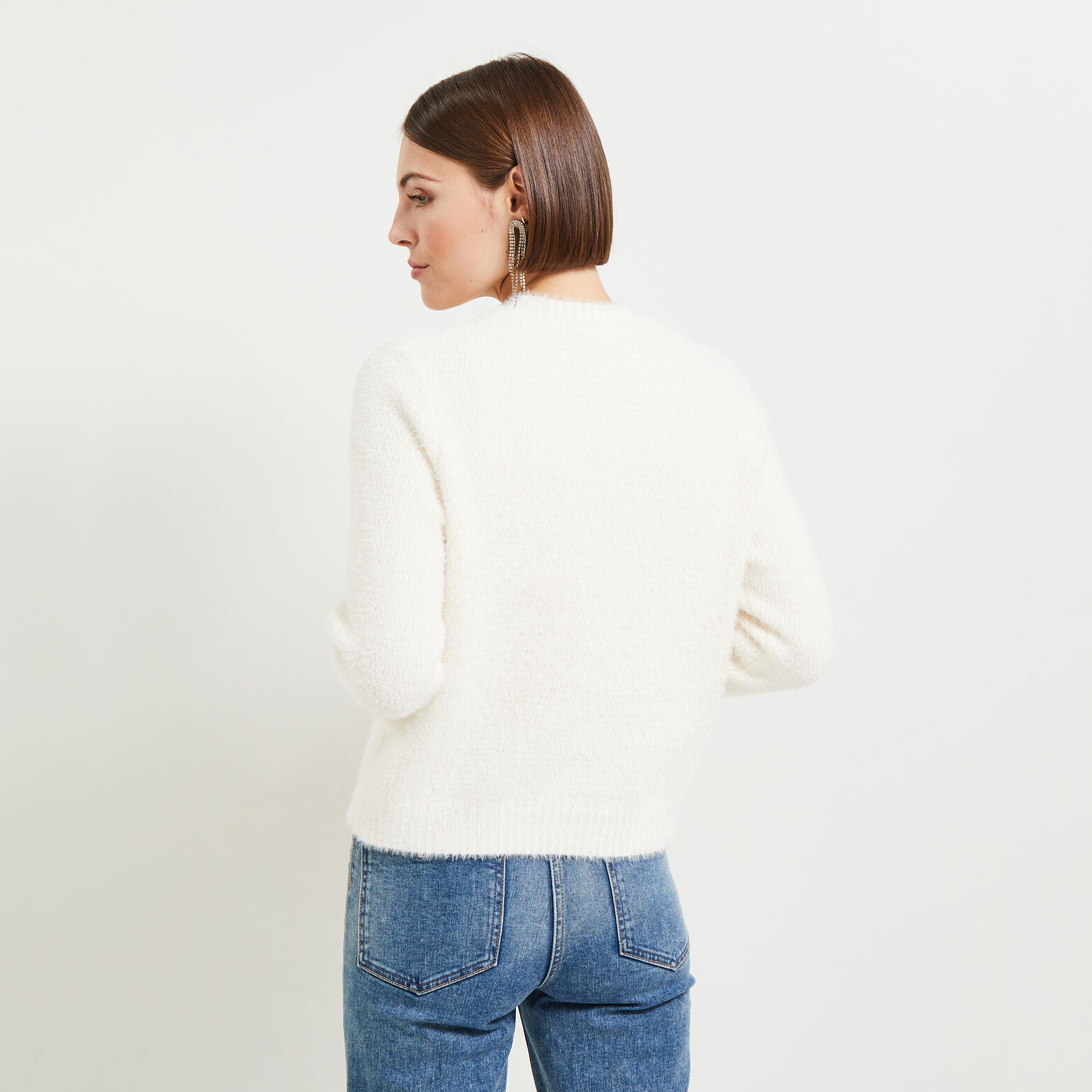 Gilet fluffy femme