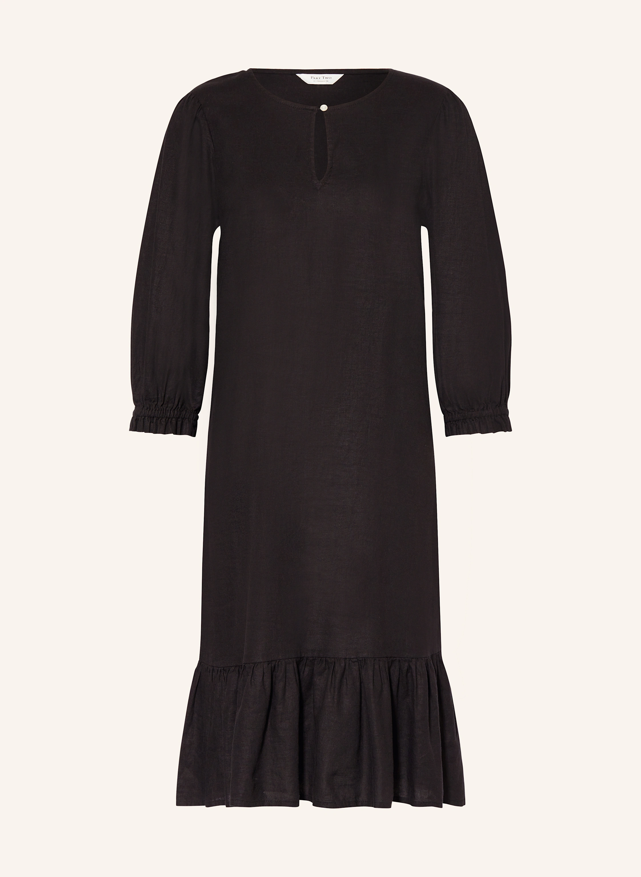 Part Two Kleid mit Leinen und 3/4-Arm