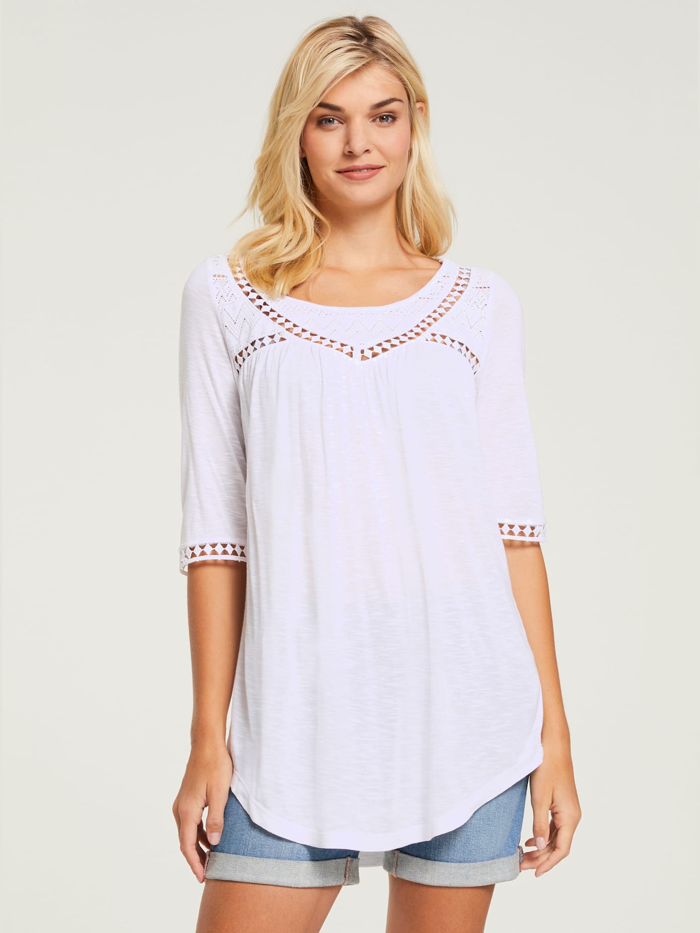 Shirt détails en dentelle tendance
