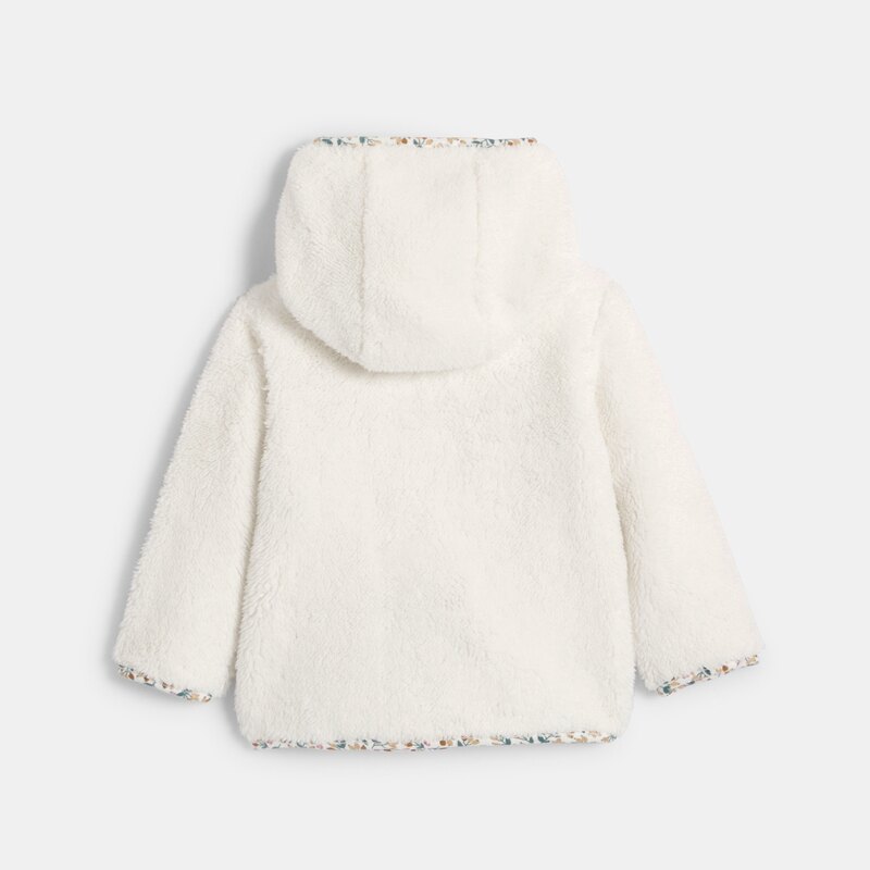 Veste réversible imprimée et doublure fausse fourrure bébé fille Marron