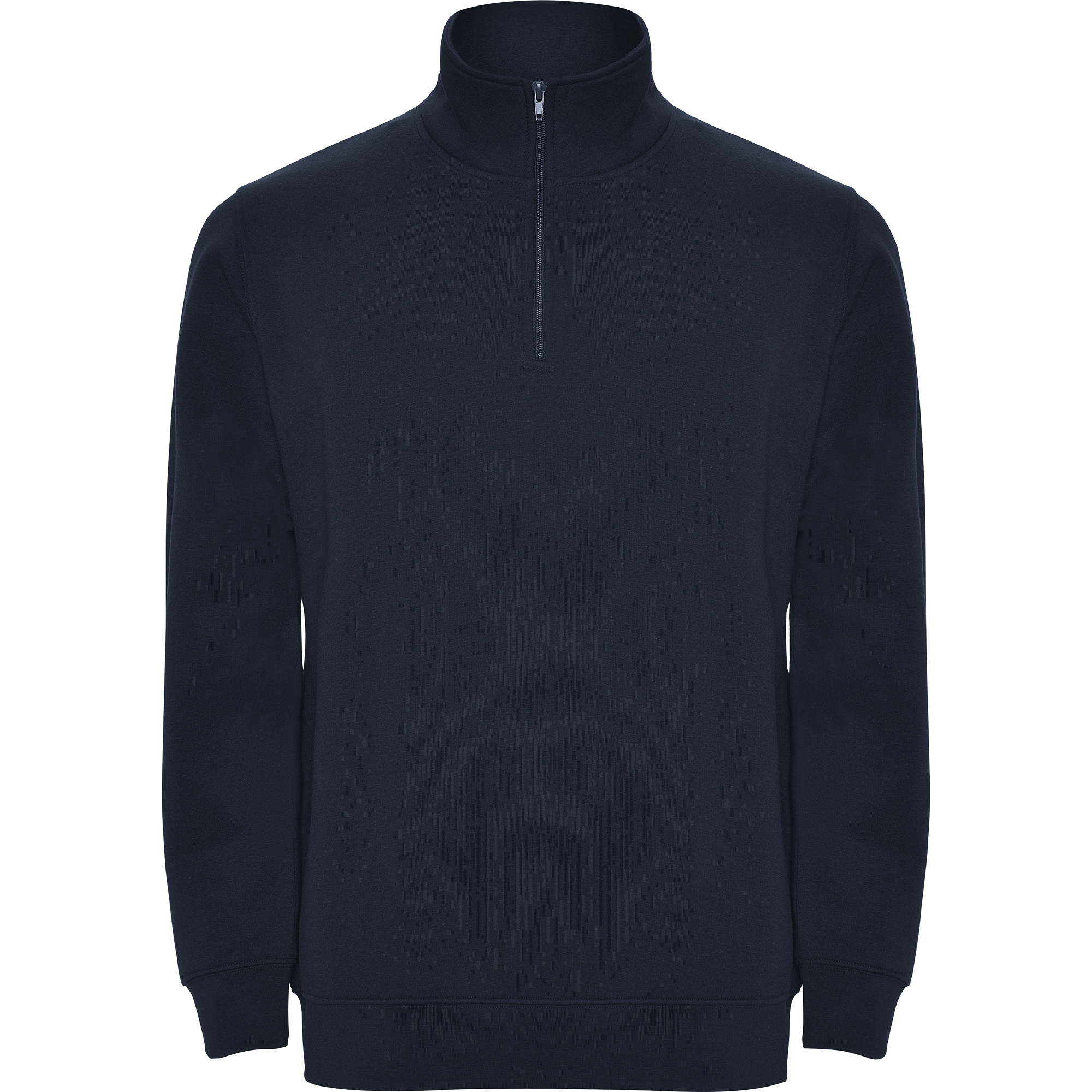 Roly SU1109 - ANETO Sweat avec demi zip ton sur ton et col montant