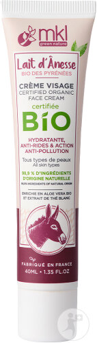 MKL Green Nature Lait D'Ânesse Bio Des Pyrénées Crème Visage Tube 40ml
