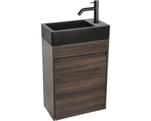 Wastafelmeubel Verschil HURA L BxHxD 39,5 x 52 cm x 21,5 cm Frontkleur eikengrijs