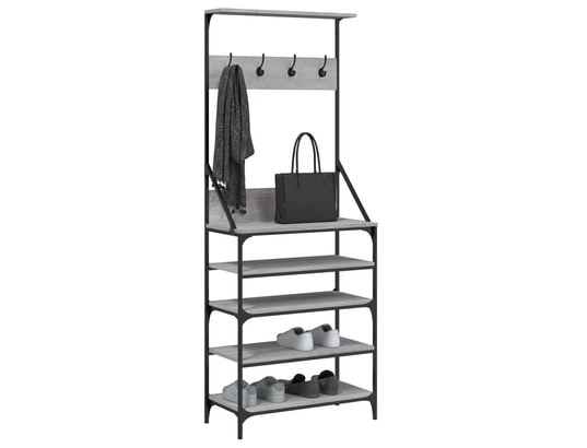 VIDAXL - Penderie Porte-vêtements et rangement des chaussures sonoma gris