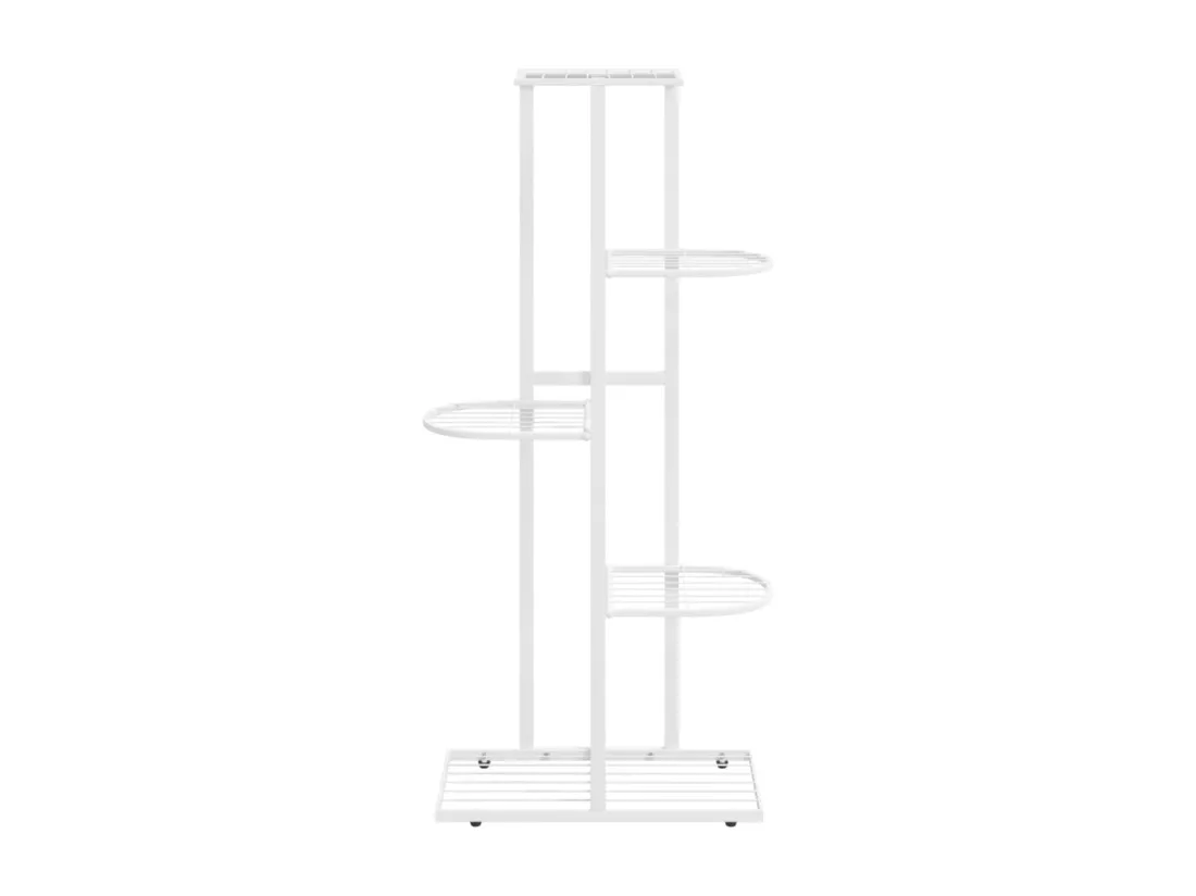 Support pour plantes 5 niveaux 43x22x98 cm Blanc Métal