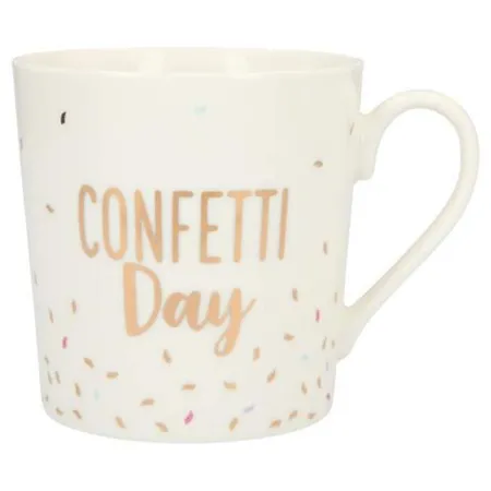 Depesche Porzellan Becher mit Sprüchen - Confetti Day