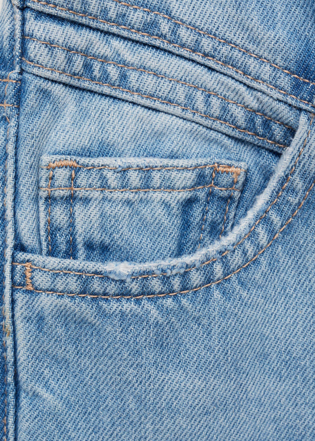 MANGO TEEN high waist loose fit jeans changeant blauw