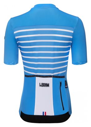 Maillot Manches Courtes Femme LeBram Ventoux Bleu Azur Coupe Ajustée