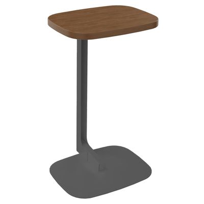 Gueridon ILO - L40xP30xH66cm - pieds carbone - finition noyer