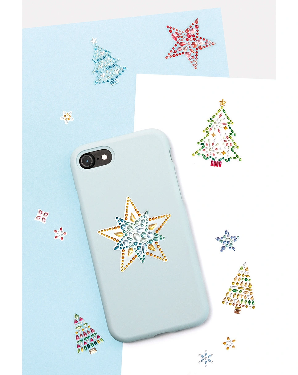 Shiny-Sticker WEIHNACHTSBÄUME 15-teilig in bunt