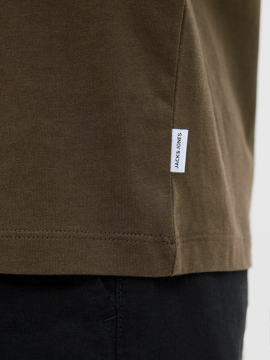 JACK & JONES<br>Camiseta de gola redonda em algodão orgânico