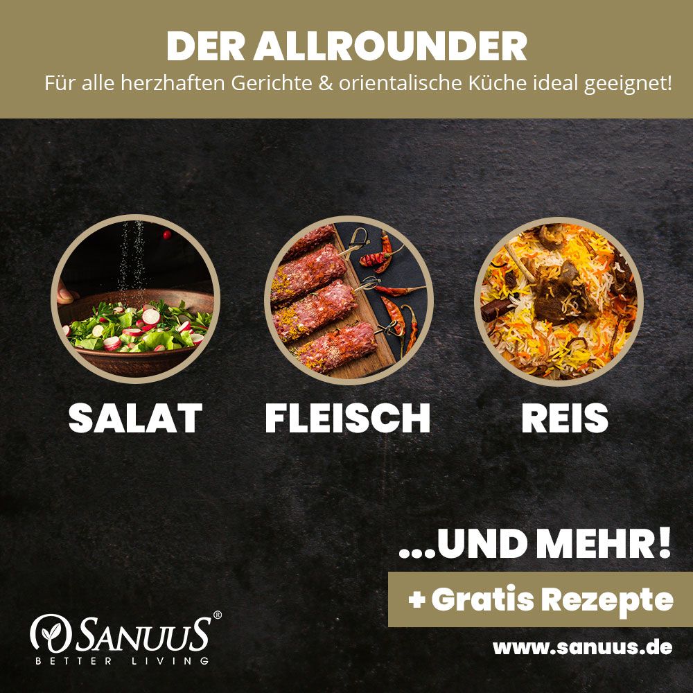 SANUUS® Gourmet Bio Safran Gewürzsalz zum Kochen & Verfeinern