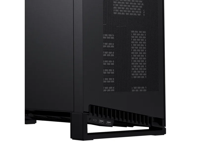 Phanteks NV7 - FT - udvidet ATX - sidepanel med vindue (hærdet glas) - ingen strømforsyning (ATX) - sort satin - USB/Lyd