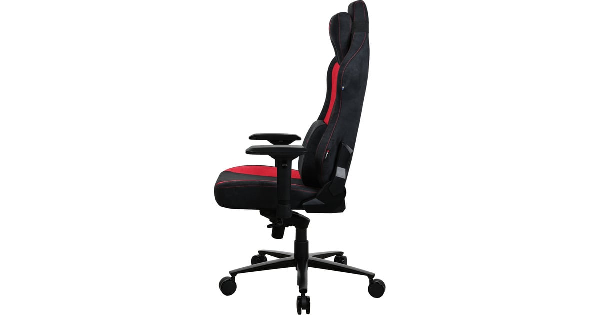 ArozziVernazza Supersoft Fabric - Black/Red gamestoel  (Zwart/rood)