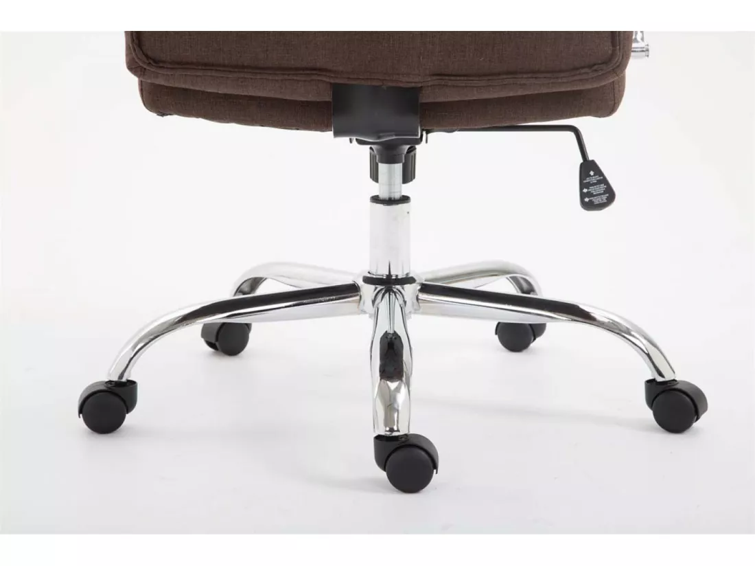 Chaise de bureau - Tissu & Noir - Marron - Valais
