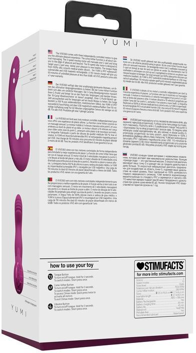 Yumi - Triple G-Spot Finger Motion Vibrator - Pink