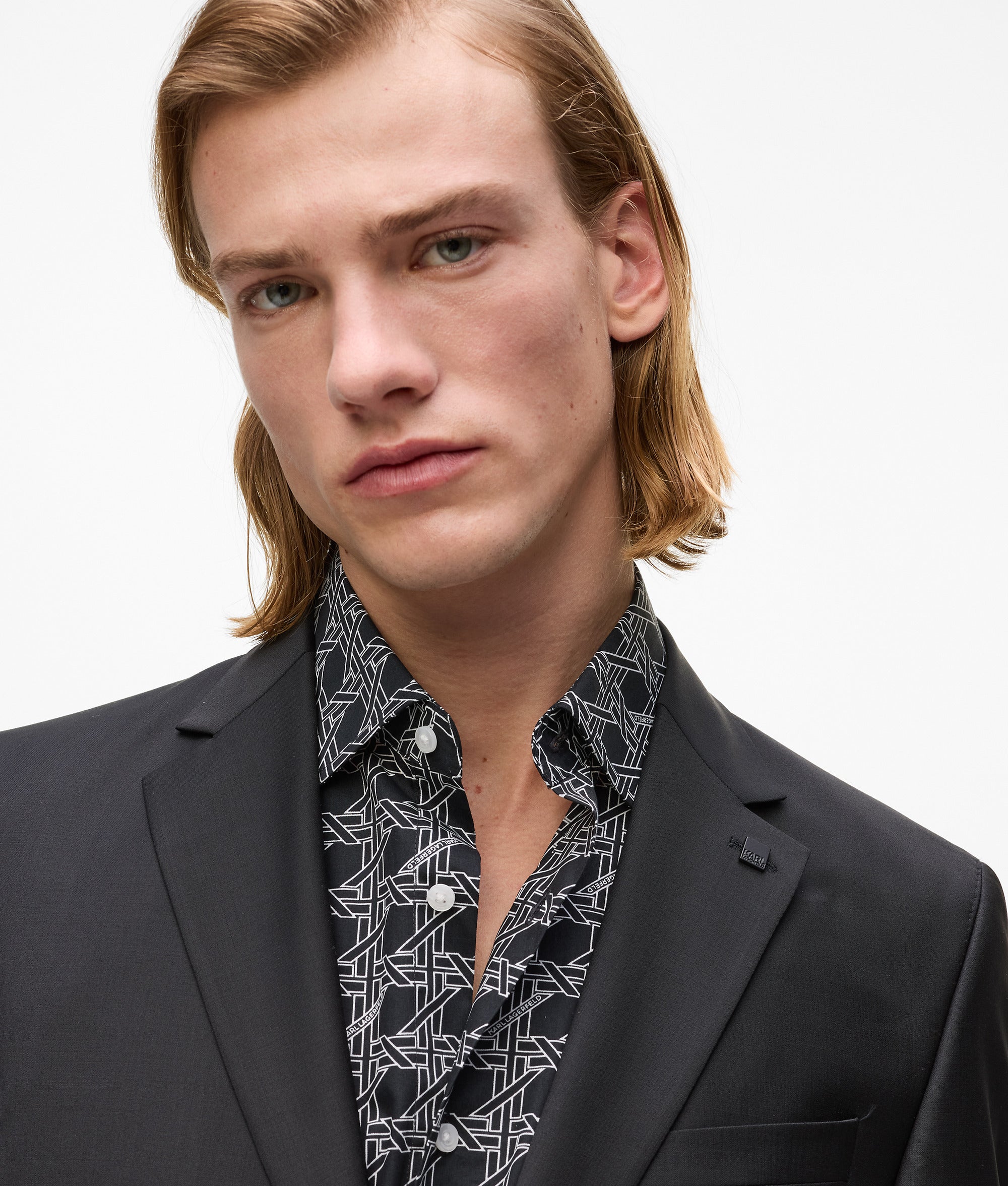 Slim-fit zwarte blazer