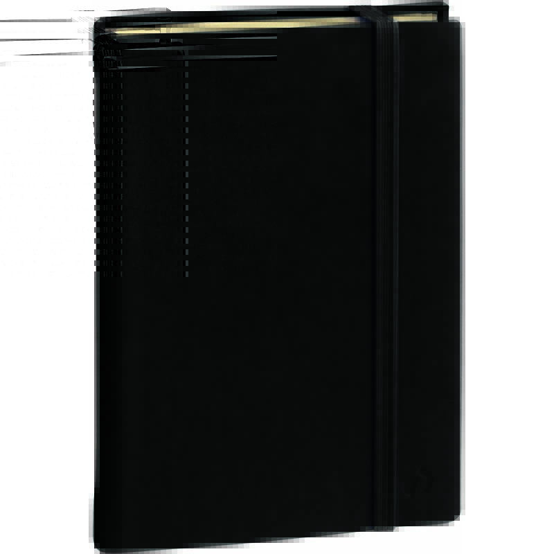 Carnet de note quo vadis 15 lignes silk noir elastique    192 pages format 10x15cm