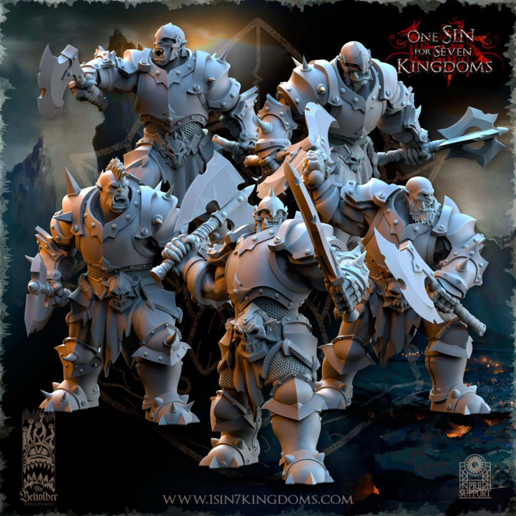 The Beholder Miniatures - Orcs - 8 Guerriers