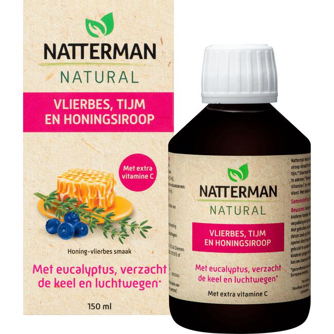 Natterman Natural Vlierbes, Tijm en Honingsiroop 150 ML