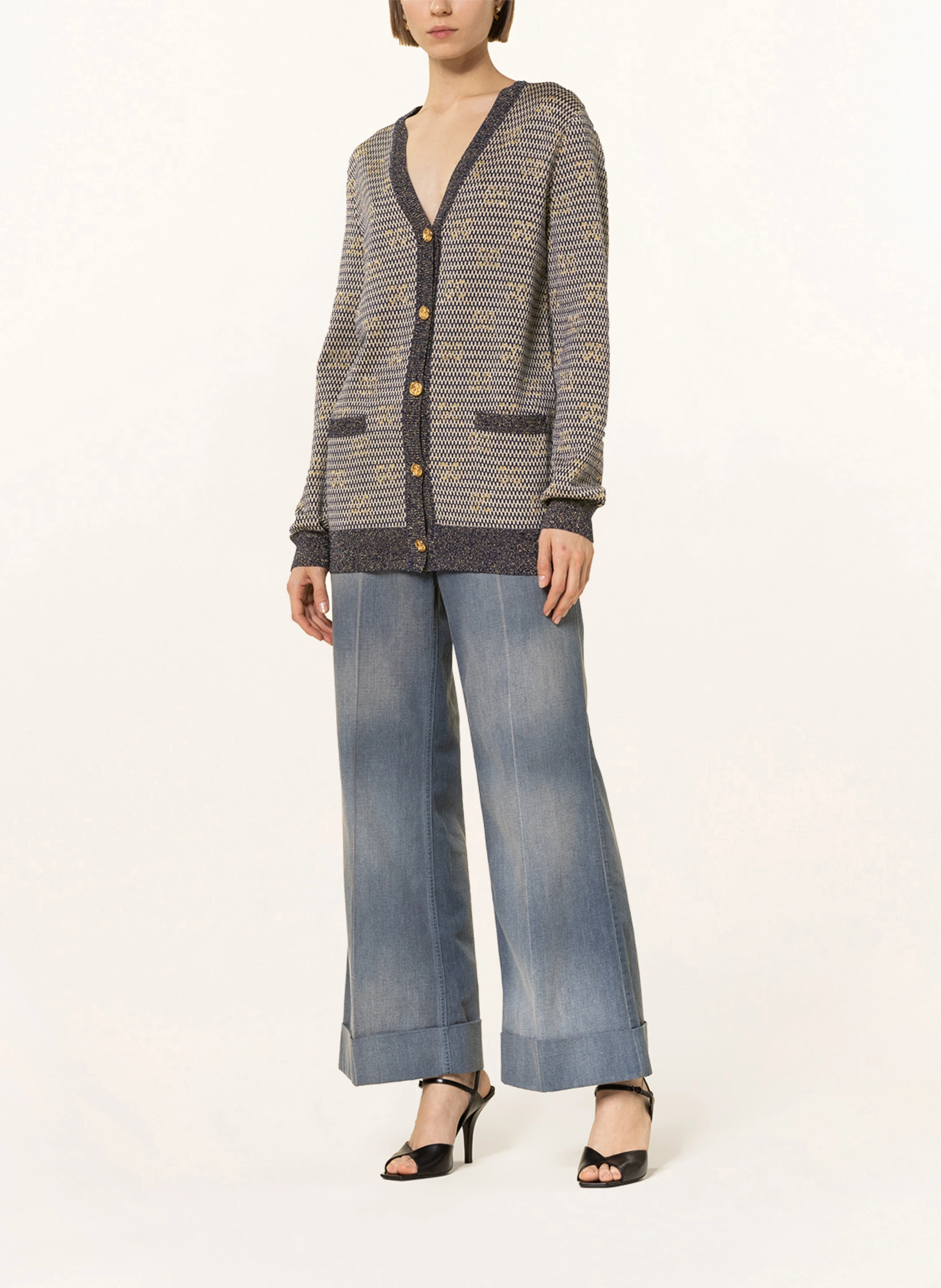 GUCCI Strickjacke mit Glitzergarn